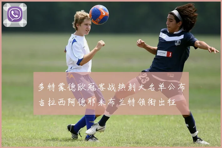 多特蒙德欧冠客战热刺大名单公布吉拉西阿德耶米布兰特领衔出征